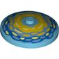 Dish 4 x 4 Inverted [Radar] with Shade of Blue/Yellow Paint Strokes in Circles print