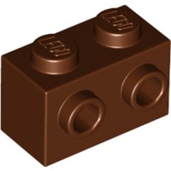 LEGO part 11211 Brick Special 1 x 2 with 2 Studs on 1 Side in Reddish Brown