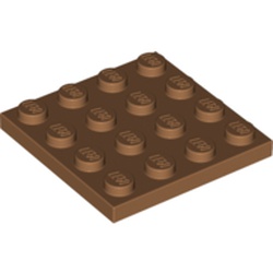 LEGO part 3031 Plate 4 x 4 in Medium Nougat