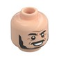 Minifig Head Sallah, Big Black Bears, Raised Eyebrow, Mean Grin print