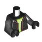 Torso Jacket, Coral Trim, Yellowish-Green and Lime Undershirt print, Pearl Titanium Arms, Black Hands