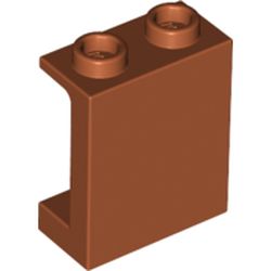 LEGO part 87552 Panel 1 x 2 x 2 [Side Supports / Hollow Studs] in Dark Orange