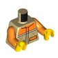 Torso Jacket, Stitch Markings, Orange Top, Pockets print, Orange Arms, Yellow Hands