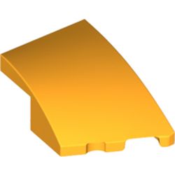 LEGO part 80178 Slope Curved 3 x 2 with Stud Notch Right in Flame Yellowish Orange/ Bright Light Orange