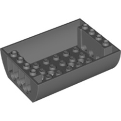 LEGO part 45410 Slope Curved 8 x 6 x 2 Inverted Double in Dark Stone Grey / Dark Bluish Gray