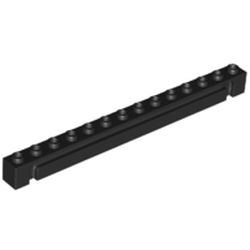 LEGO part 4217 Brick Special 1 x 14 Grooved in Black