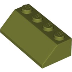 LEGO part 3037 Slope 45° 2 x 4 in Olive Green