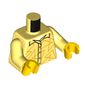 Torso Shirt, Buttons, Yellow Triangles print, Bright Light Yellow Arms, Yellow Hands