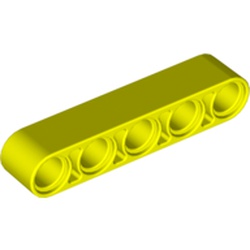 LEGO part 32316 Technic Beam 1 x 5 Thick in Vibrant Yellow