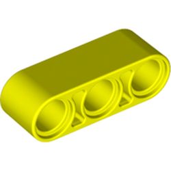 LEGO part 32523 Technic Beam 1 x 3 Thick in Vibrant Yellow