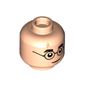 Minifig Head Harry Potter, Round Glasses, Lightning Scar, Smile / Bent Glasses print