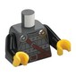 Torso Armor, Silver Chestplate, Reddish Brown Belt and Shoulder Strap Print, Black Arms, Yellow Hands