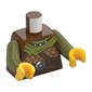 Torso, Scale Armor, Olive Green Cloak, Dark Brown Straps print, Olive Green Arms, Yellow Hands