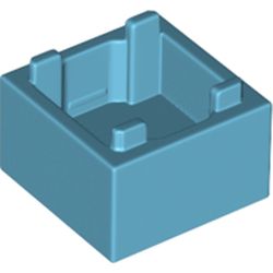 LEGO part 35700 Container Box 2 x 2 x 1 [Plain] in Medium Azure