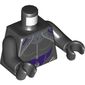 Torso, Dark Purple Black Panther Armor print, Black Arms and Hands