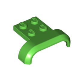 LEGO part 28326 Wheel Arch, Mudguard 3 x 4 with 2 x 2 Plate in Bright Green
