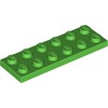 Bright Green Plate 2 x 6
