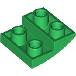 LEGO part 32803 Slope Curved 2 x 2 x 2/3 Inverted in Dark Green/ Green