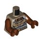 Torso, Monkey Face, Sand Blue Decorations print, Reddish Brown Arms, Reddish Brown Hands