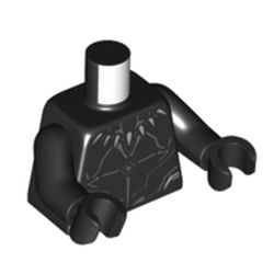 Torso Jumpsuit, Muscle Outline, Fanged Teeth Necklace print, Black Arms and Hands