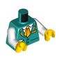 Torso, Conductor Jacket, Bright Light Orange Scarf/Tie, Nametag, Tickets in Pocket print, White Arms, Yellow Hands