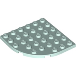 LEGO part 6003 Plate Round Corner 6 x 6 in Aqua/ Light Aqua