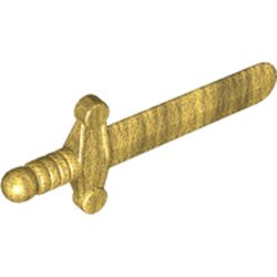 LEGO part 76764 Weapon Sword / Shortsword Elaborate Hilt in Warm Gold/ Pearl Gold