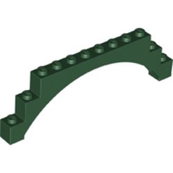 LEGO part 18838 Brick Arch 1 x 12 x 3 Raised Arch with 5 Cross Supports in Earth Green/ Dark Green