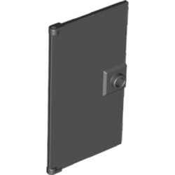 LEGO part 60616b Door 1 x 4 x 6 Smooth with Chamfered Handle Plinth in Black