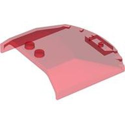 LEGO part 65633 Windscreen 6 x 6 x 1 1/3 in Transparent Red/ Trans-Red