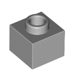 LEGO part 86996 Plate 1 x 1 x 2/3 with Hole in Stud in Medium Stone Grey/ Light Bluish Gray