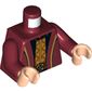 Torso, Robe, Gold Trim, Black/Dark Orange Tunic print, Dark Red Arms, Light Nougat Hands