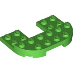 LEGO part 89681 Plate 6 x 6 Half Circle with 2 x 2 Cutout and 2 x 6 Raised in Bright Green