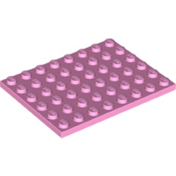 LEGO part 3036 Plate 6 x 8 in Light Purple/ Bright Pink