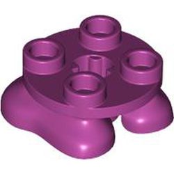LEGO part 66858 Feet, 2 x 2 x 2/3 with 4 Studs on Top in Bright Reddish Violet/ Magenta