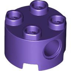 LEGO part 10017485 BRICK 2X2 ROUND WITH HOLE Ø4,85 in Medium Lilac/ Dark Purple