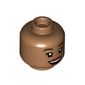 Minifig Head Kelly Kapoor, Eyelashes, Dark Red Lips, Open Mouth with Teeth / Quizzical Closed Mouth print