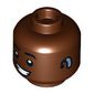 Minifig Head, Big Crooked Smile, Sand Blue Hearing Aid print