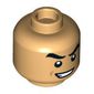 Minifig Head, Raised Eyebrow, Crooked Mean Smile print