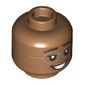 Minifig Head, Silver Glasses, Stern/Annoyed Look/Big Smile with Teeth print