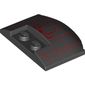 Slope Curved 3 x 4 x 2/3 Triple Curved with Red Spider and Webbing Print