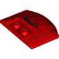 Slope Curved 3 x 4 x 2/3 Triple Curved with 2 Sunk Studs with Black Spider, Webs print