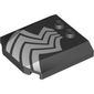Slope Curved 4 x 4 x 2/3 Triple Curved with 2 Studs with White Stripes (Spider Legs) print
