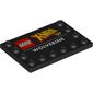 Plate Special 4 x 6 with Studs on 3 Edges with 'LEGO', 'X-MEN 97', 'WOLVERINE' print