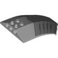 Windscreen 8 x 6 x 2 Curved with Dark Bluish Grey Armor print