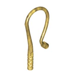 LEGO part 88704 Equipment Whip - Bent in Warm Gold/ Pearl Gold