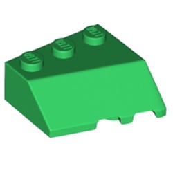 LEGO part 42862 Wedge Sloped 45° 3 x 3 Left in Dark Green/ Green