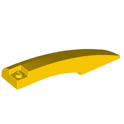 LEGO part 77180 Slope Curved 10 x 2 x 2 with Curved End Left in Bright Yellow/ Yellow