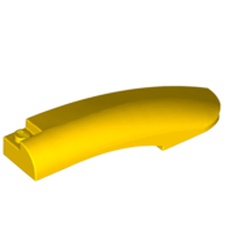 LEGO part 77182 Slope Curved 10 x 2 x 2 with Curved End Right in Bright Yellow/ Yellow