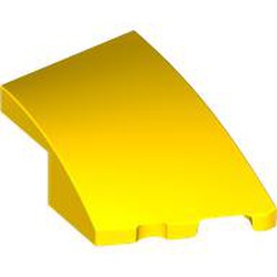 LEGO part 80178 Slope Curved 3 x 2 with Stud Notch Right in Bright Yellow/ Yellow